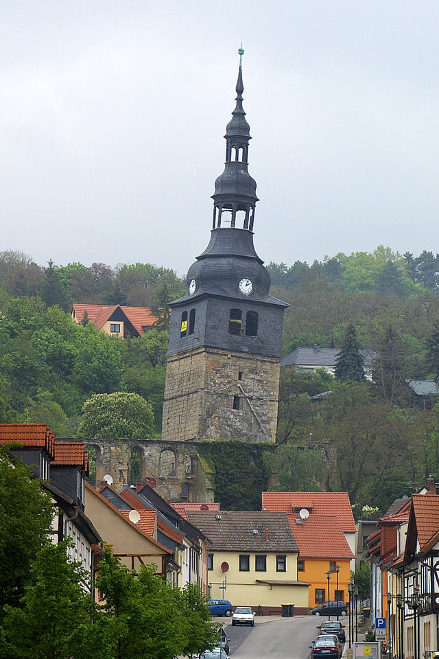 The-14th-century-bell-tower-of-the-Church-of-Our-Dear-Lady-in-Bad-Frankenhausen-